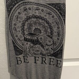 Gray Elephant Print Tank Top